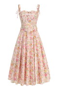 Women's Clarabelle Pink Meadow Print Cotton Sundress Pink Floral
