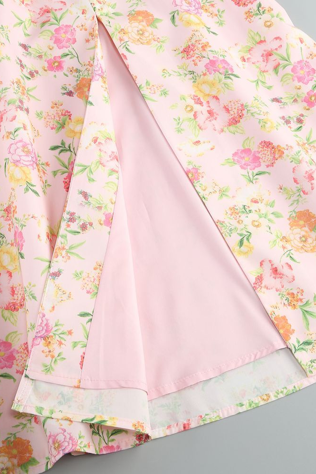 Women's Clarabelle Pink Meadow Print Cotton Sundress