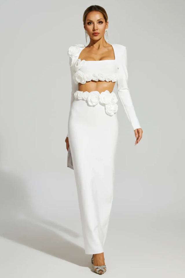 Women's Dellis Flower Bandage Skirt Set