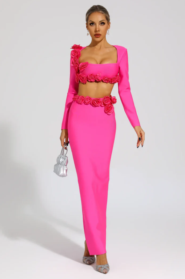 Women's Dellis Flower Bandage Skirt Set