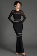 Women's Boyle Black Mesh Bandage Dress Black