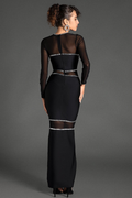 Women's Boyle Black Mesh Bandage Dress