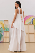 Women's Florence Asymmetrical Chiffon Maxi Dress with Scarf