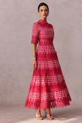 Women's Sabrina Embroidered Lace Midi Dress