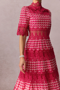 Women's Sabrina Embroidered Lace Midi Dress