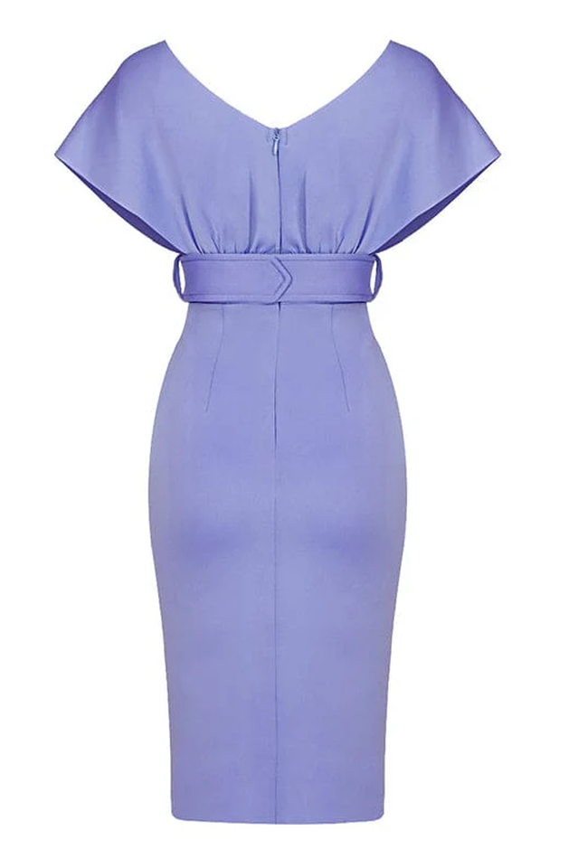 Women's Off The Shoulder Belt Midi Dress