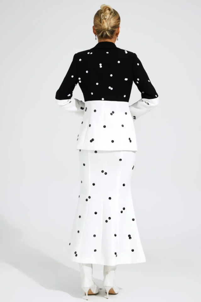 Women's Theobald Polka Dot Sequins Blazer Set