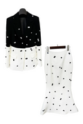 Women's Theobald Polka Dot Sequins Blazer Set Black