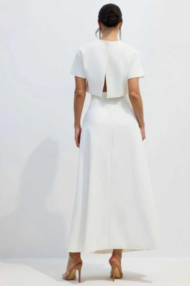 Women's Angelica Floral Applique Skirt Set