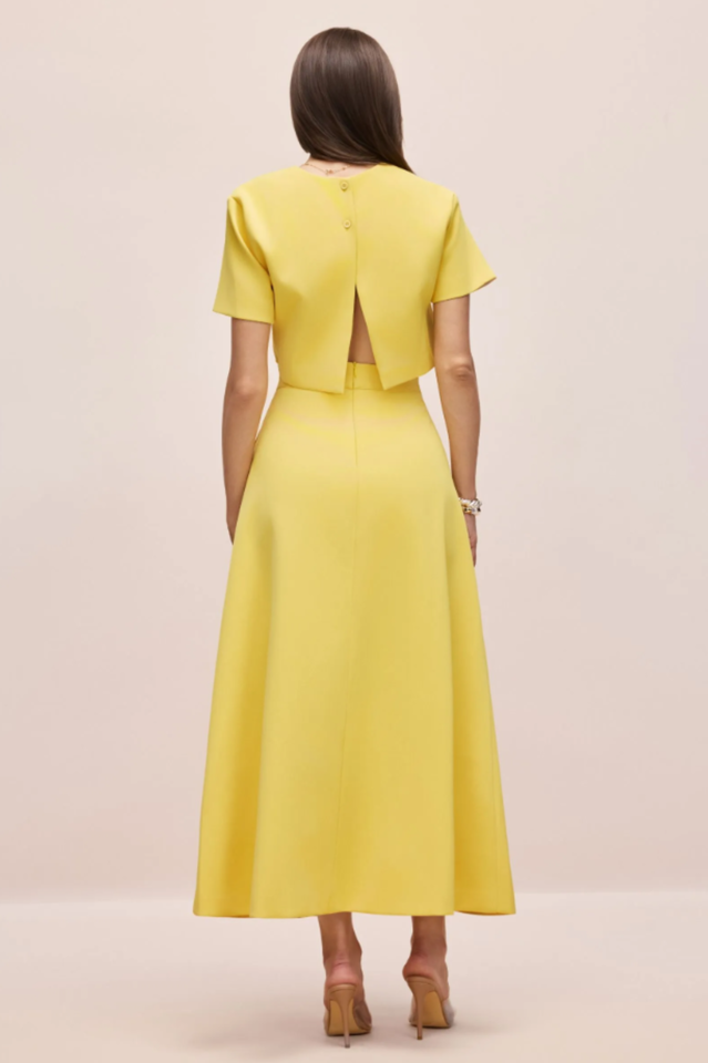 Women's Angelica Floral Applique Skirt Set