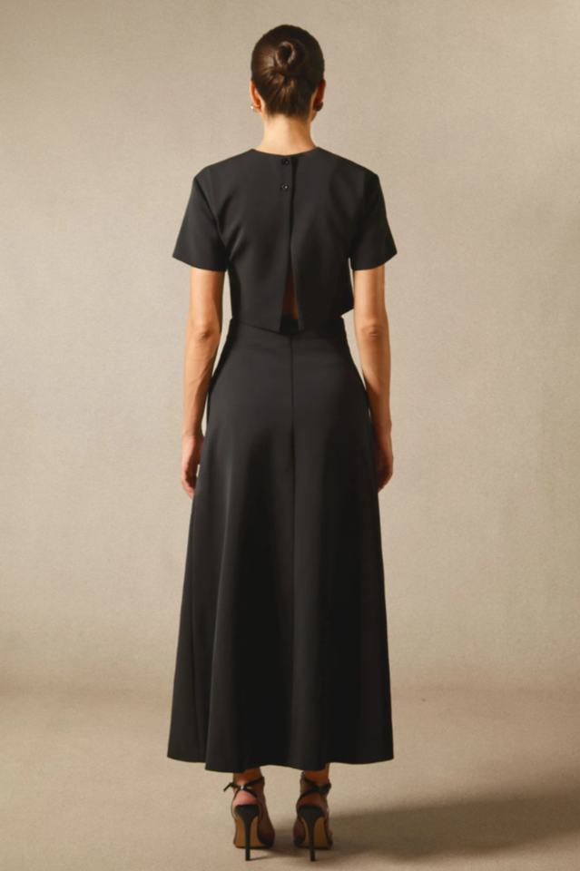 Women's Angelica Floral Applique Skirt Set