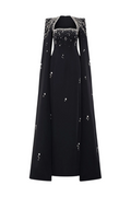 Women's Diana Crystal Embellished Maxi Dress Black
