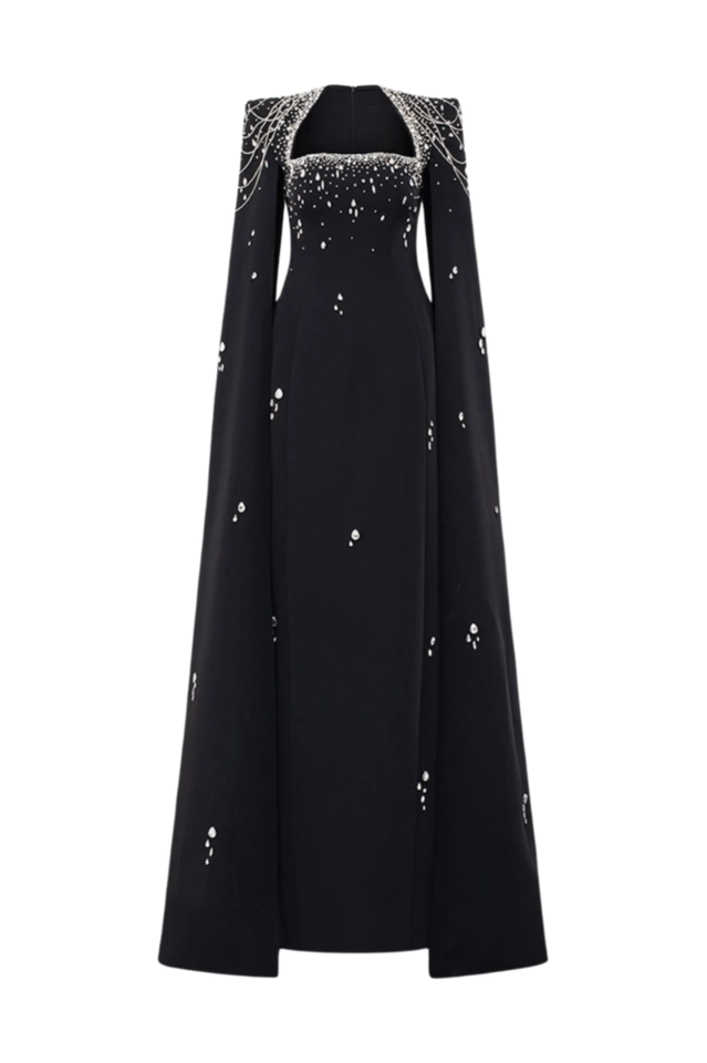 Women's Diana Crystal Embellished Maxi Dress Black