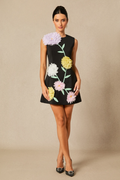 Women's Sibyl Floral Applique Sleeveless Mini Dress