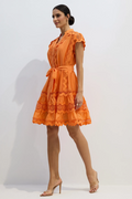 Women's Livia Embroidered Lace Tiered Mini Dress
