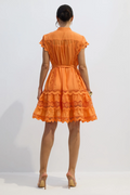 Women's Livia Embroidered Lace Tiered Mini Dress