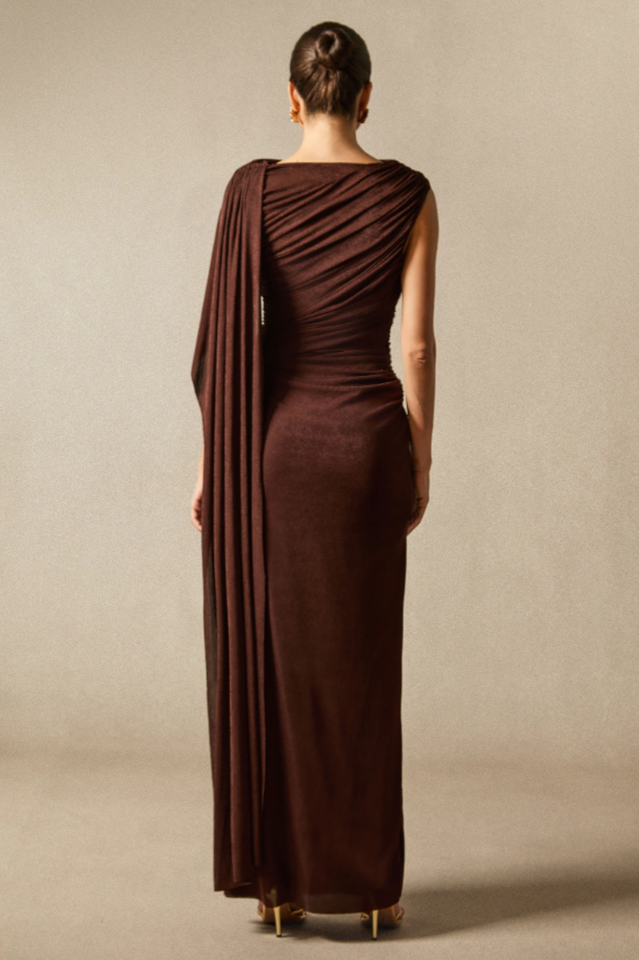 Women's Aubrie Draped Cape Maxi Dress