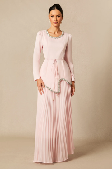 Women's Athena Top & Pleated Skirt Set Pink
