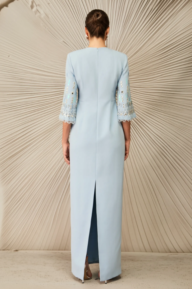 Women's Julia Crew Neck Embroidered Maxi Dress