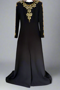 Women's Aria Embellished Long Sleeve Maxi Dress Black