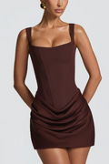 Women's Orchidée Draped Corset Mini Dress