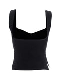 Women's Slit Hem Backless Cropped Tank Top