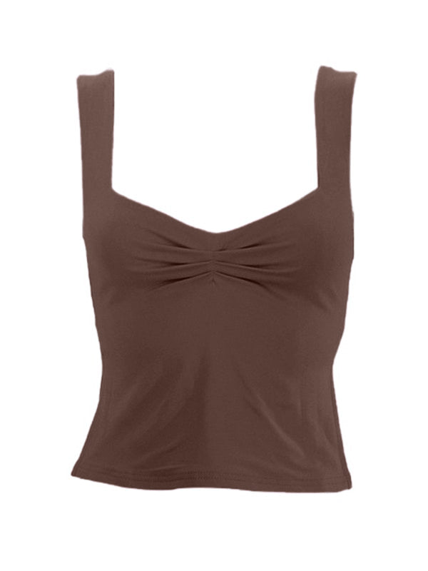 Women's Slit Hem Backless Cropped Tank Top