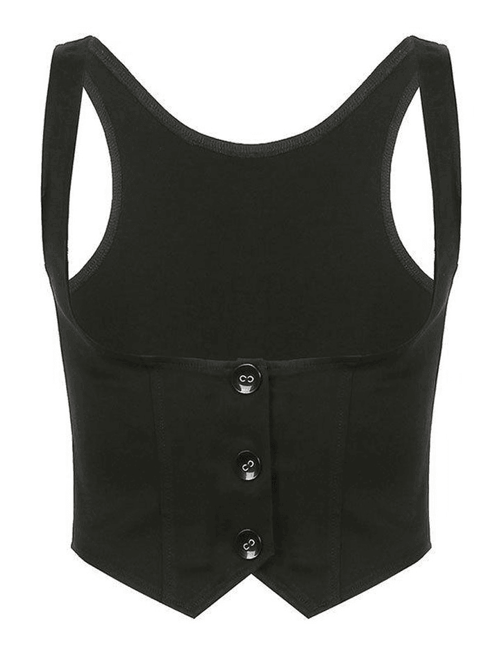 Women's Strap Corset Top Black