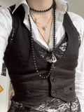 Women's Button Front Corset Top