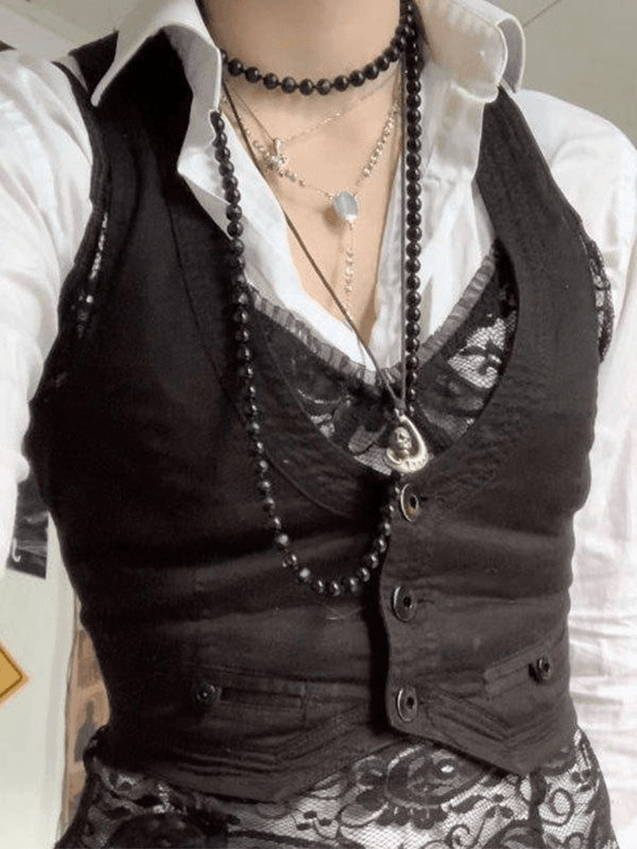 Women's Button Front Corset Top
