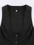 Women's Button Front Corset Top