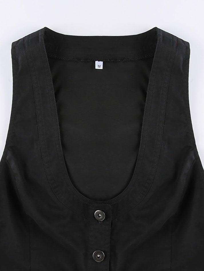 Women's Button Front Corset Top