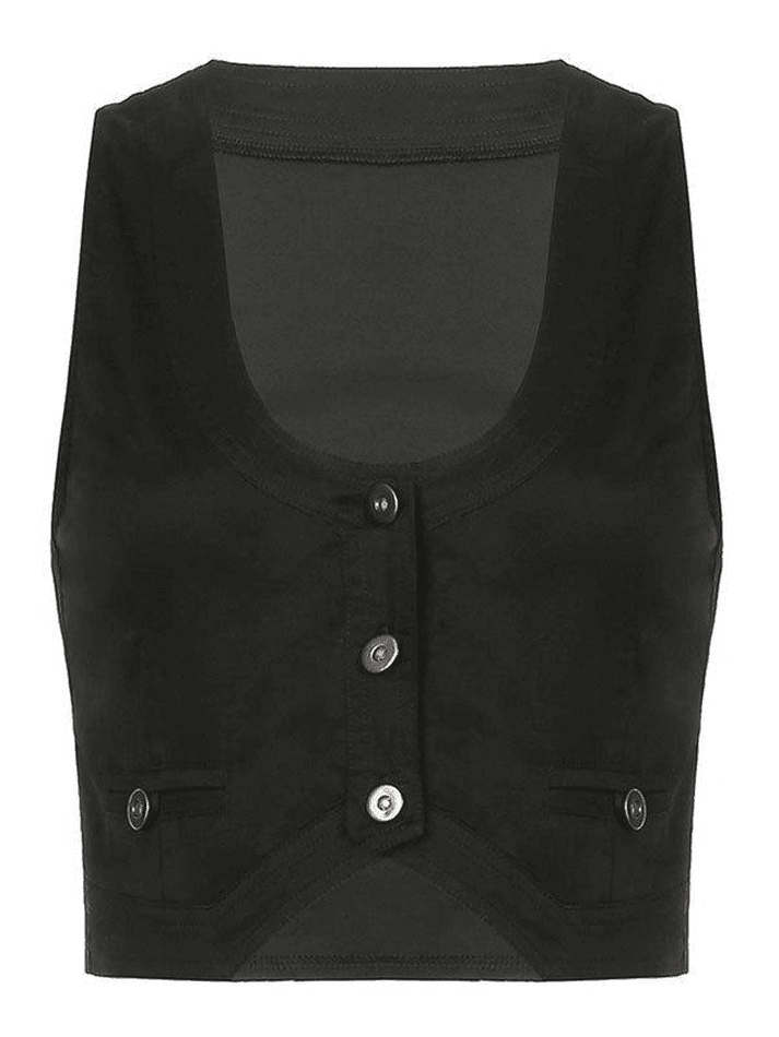 Women's Button Front Corset Top
