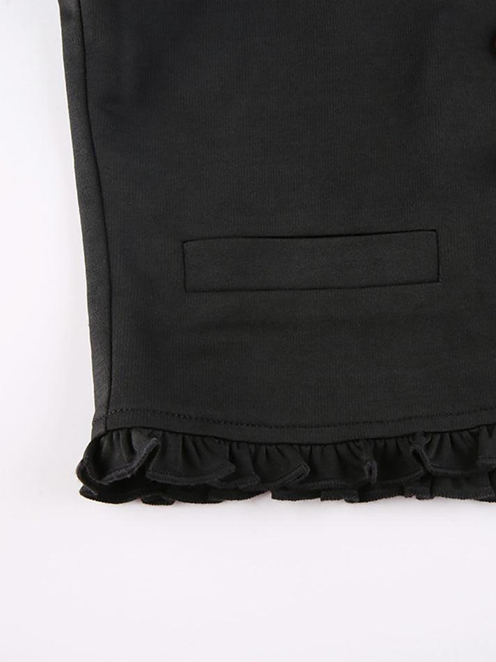 Women's Frill Trim Corset Top