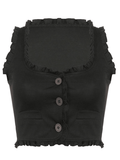 Women's Frill Trim Corset Top