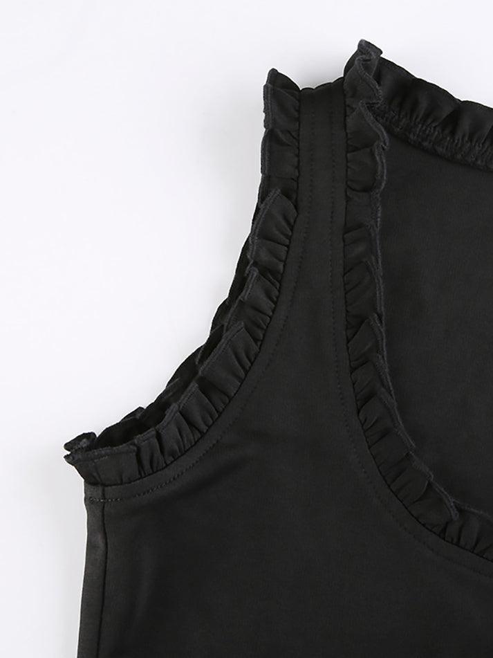 Women's Frill Trim Corset Top