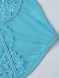 Women's Lace Mesh Embroidery Corset Top