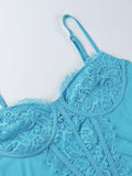 Women's Lace Mesh Embroidery Corset Top