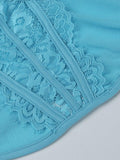 Women's Lace Mesh Embroidery Corset Top