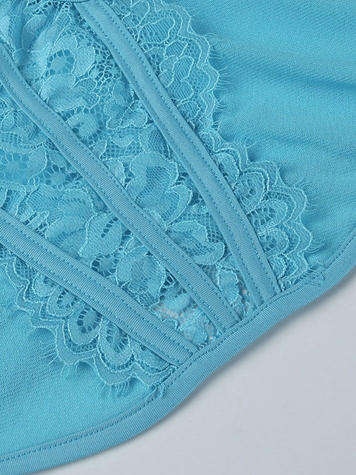 Women's Lace Mesh Embroidery Corset Top