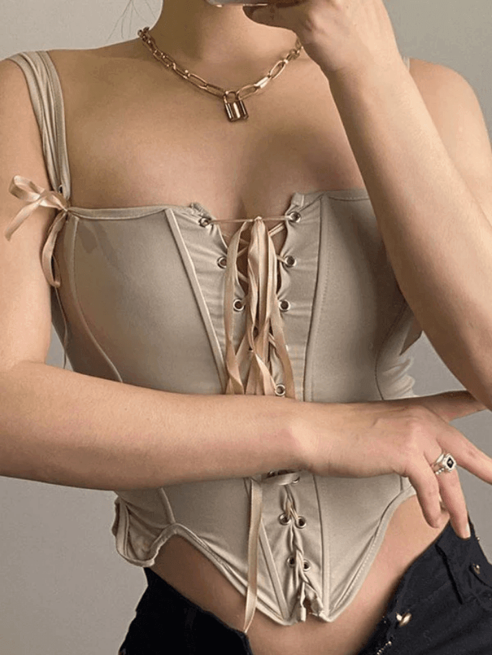 Women's Lace Up Corset Top