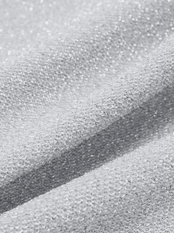 Women's Silver Halter Cropped Tank Top