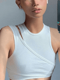 Women's Ribbed Crop Tank Top Set