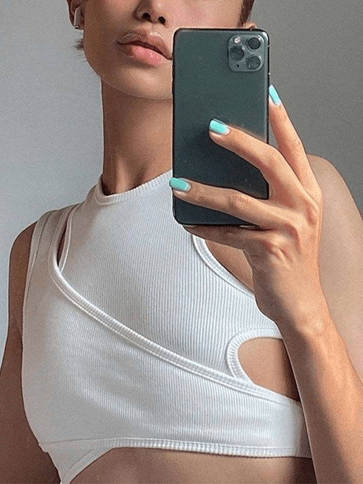 Women's Ribbed Crop Tank Top Set