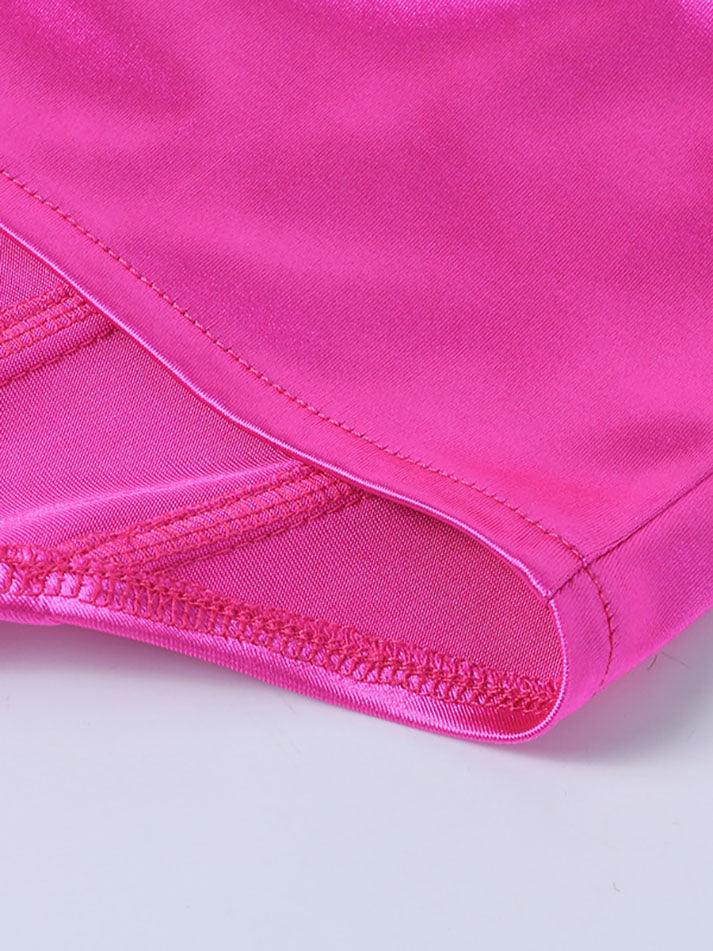 Women's Satin Tie Strap Corset Top