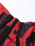 Women's Screen Print Strapless Corset Top