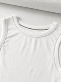 Women's Stitched Detail Ribbed Crop Tank Top
