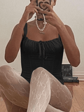 Women's Tie Front Satin Corset Top