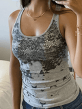 Women's Vintage Floral Star Print Tank Top