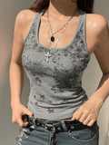 Women's Vintage Floral Star Print Tank Top